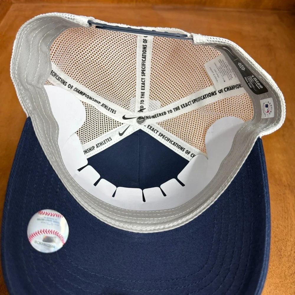 Nike Houston Astros Rise Cap Snapback Trucker Hat Sz Youth Blue White Mesh Back